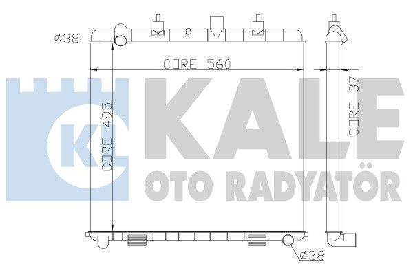 KALE OTO RADYATÖR Jäähdytin,moottorin jäähdytys 359300